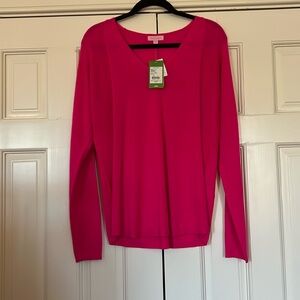 NWT LILLY PULITZER STASIA SWEATER IN MAGENTA. SIZE MEDIUM.